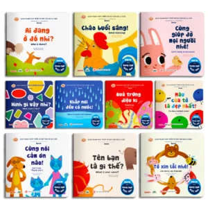 Sách - Combo 10 Quyển Ehon Phát Triển Tư Duy Cho Bé 0 - 6 Tuổi - Song Ngữ Việt Anh