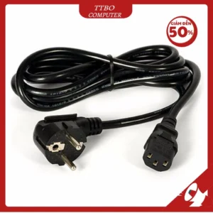 Dây Nguồn Máy tính PC,dây nguồn laptop dẹt đen xám 1.5m 2 chấu 3 chấu loại tốt TTBO COMPUTER