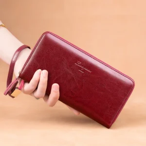 Ví Dài Nữ Da Bò Bóp Nữ Dài Ví Nữ Cầm Tay Dự Tiệc Chính Hãng BANYANU Cao Cấp Mẫu BCV-VN05 Có Hộp Làm Quà Tặng Sang Trọng